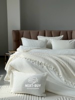 Эксклюзивное постельное белье Limasso Bassin Snow White200x220 из вареного хлопка — изображение 6