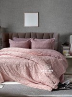 Эксклюзивное постельное белье Limasso Kristal Pale Mavue 200x220 из вареного хлопка