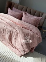 Эксклюзивное постельное белье Limasso Kristal Pale Mavue 200x220 из вареного хлопка — изображение 3