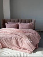Эксклюзивное постельное белье Limasso Kristal Pale Mavue 200x220 из вареного хлопка — изображение 4