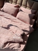 Эксклюзивное постельное белье Limasso Kristal Pale Mavue 200x220 из вареного хлопка — изображение 7