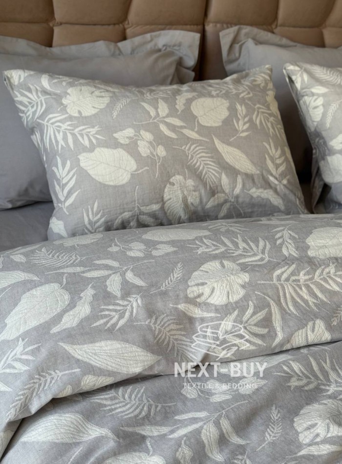 Постільна білизна Saheser Lusso Gri євро 200х220 jacquard - Зображення 5