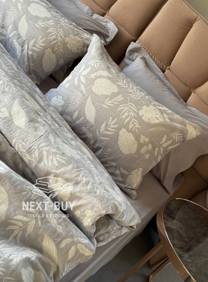 Постільна білизна Saheser Lusso Gri євро 200х220 jacquard - Зображення 4