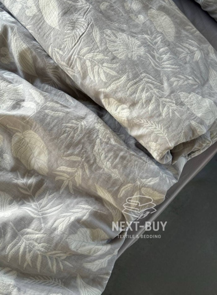 Постільна білизна Saheser Lusso Gri євро 200х220 jacquard - Зображення 3
