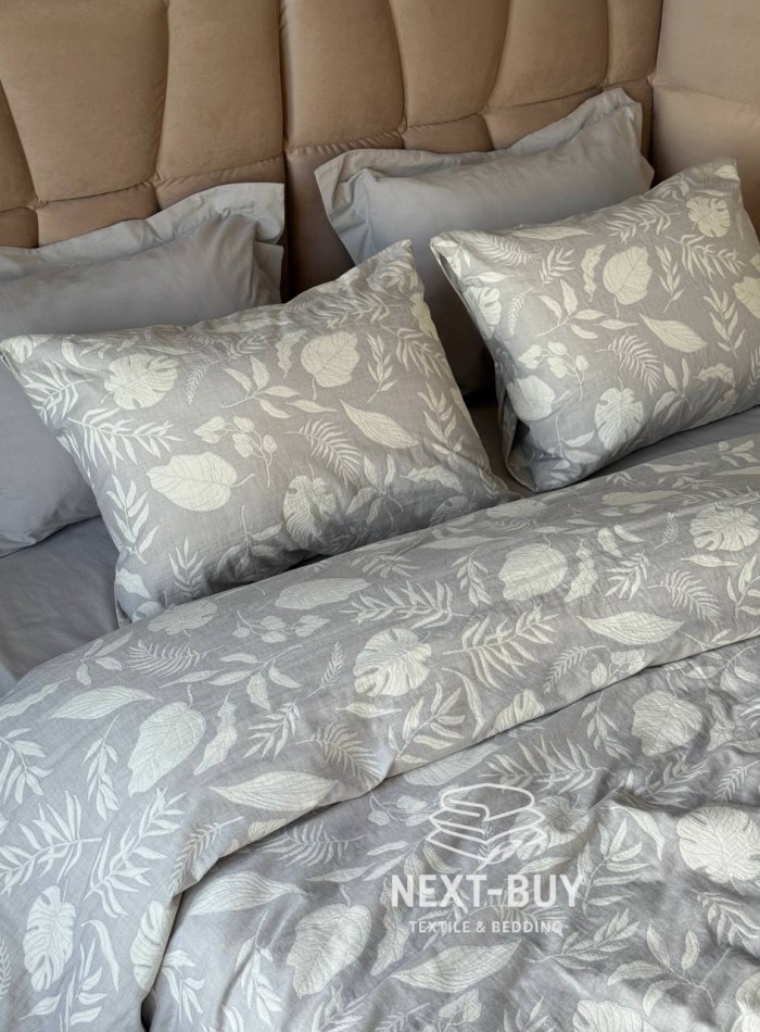 Постільна білизна Saheser Lusso Gri євро 200х220 jacquard - Зображення 2