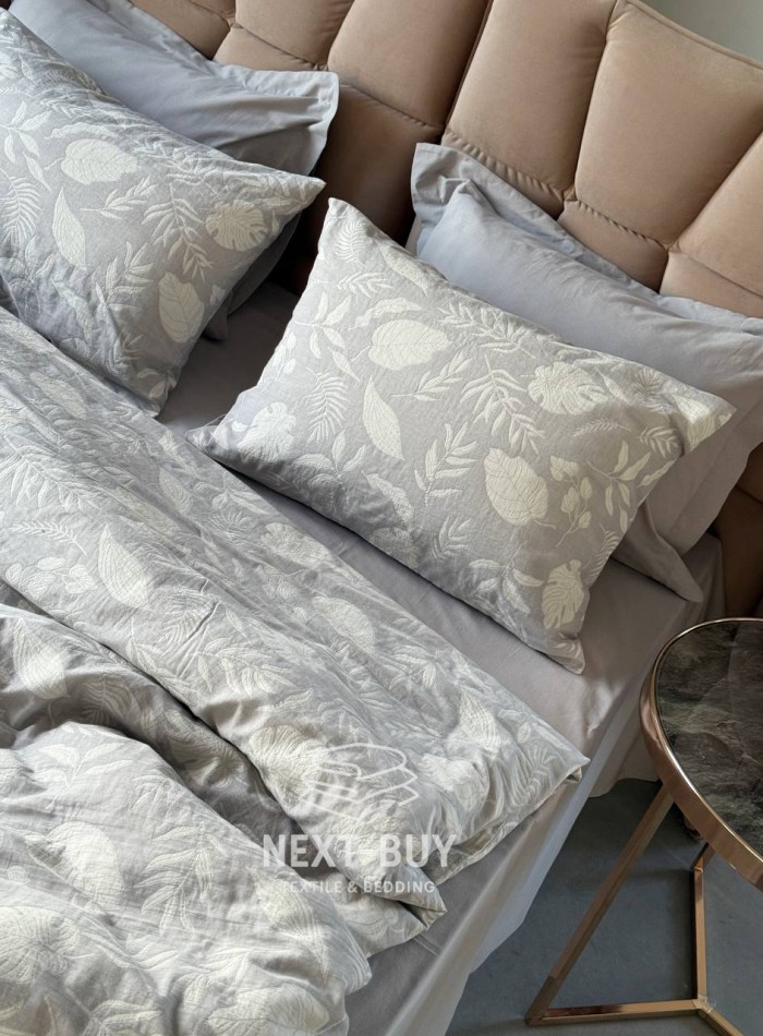 Постільна білизна Saheser Lusso Gri євро 200х220 jacquard - Зображення 8