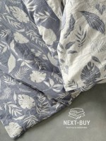 Постільна білизна Saheser Lusso Lacivert євро 200х220 jacquard - Зображення 3