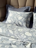 Постільна білизна Saheser Lusso Lacivert євро 200х220 jacquard - Зображення 5