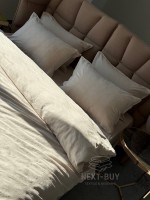 Эксклюзивное постельное белье Limasso Cassandra Cream 200x220 из вареного хлопка — изображение 5