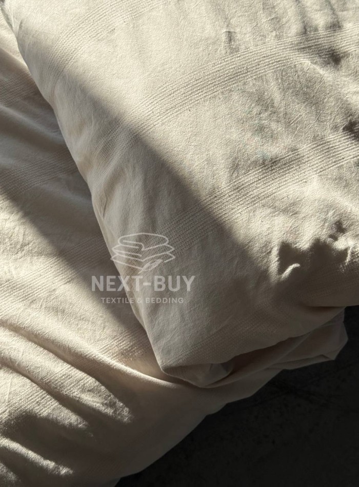 Эксклюзивное постельное белье Limasso Cassandra Cream 200x220 из вареного хлопка — изображение 2