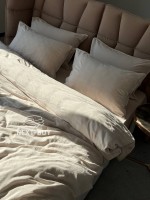 Эксклюзивное постельное белье Limasso Cassandra Cream 200x220 из вареного хлопка