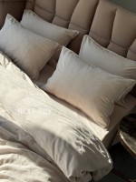 Эксклюзивное постельное белье Limasso Cassandra Cream 200x220 из вареного хлопка — изображение 9