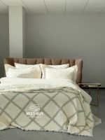 Муслінове покривало Lausson Sage bloom Olive євро Туреччина - Зображення 3