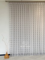 Тюль льон у смужку Linen Light Grey Туреччина - Зображення 10