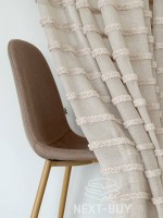 Тюль льон у смужку Linen Light Beige Туреччина - Зображення 3