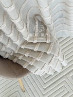Тюль льон у смужку Linen Light Beige Туреччина - Зображення 4