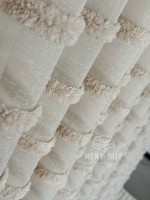 Тюль льон у смужку Linen Light Beige Туреччина - Зображення 5