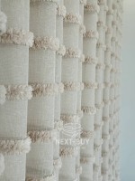 Тюль льон у смужку Linen Light Beige Туреччина - Зображення 6