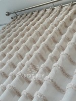 Тюль льон у смужку Linen Light Beige Туреччина - Зображення 10
