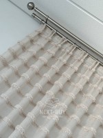 Тюль льон у смужку Linen Light Beige Туреччина - Зображення 8