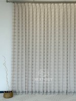 Тюль льон у смужку Linen Light Beige Туреччина - Зображення 9