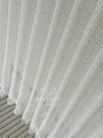 Тюль лён в полоску с золотым люрексом Linen Shine Stripe Cream & Gold, Турция — изображение 4