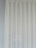 Тюль лён в полоску с золотым люрексом Linen Shine Stripe Cream & Gold, Турция — изображение 5