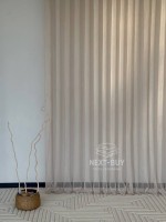 Тюль грек сітка кофейна з блиском Silver Mist Latte Туреччина - Зображення 2