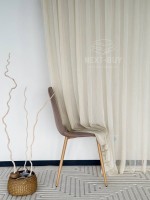 Тюль однотонний грек сітка світло-бежева з блиском Silver Light Beige Туреччина - Зображення 4