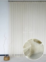 Тюль однотонний грек сітка світло-бежева з блиском Silver Light Beige Туреччина - Зображення 2