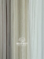 Тюль однотонний грек сітка світло-бежева з блиском Silver Light Beige Туреччина - Зображення 8
