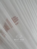 Тюль белый лён однотонный Linen White Breeze, Турция — изображение 3