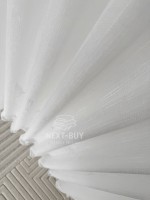 Тюль белый лён однотонный Linen White Breeze, Турция — изображение 6