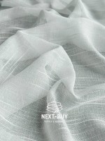 Тюль белый лён однотонный Linen White Breeze, Турция — изображение 10