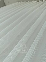 Тюль однотонний грек сітка білий з блиском Silver Snow White with Lurex, Туреччина - Зображення 6