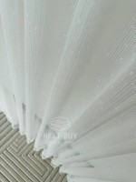 Тюль однотонний грек сітка білий з блиском Silver Snow White with Lurex, Туреччина - Зображення 8