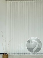Тюль однотонний грек сітка білий з блиском Silver Snow White with Lurex, Туреччина - Зображення 2