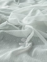 Тюль однотонний грек сітка білий з блиском Silver Snow White with Lurex, Туреччина - Зображення 9