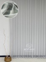 Тюль однотонная грек сетка серая с блеском Silver Light Grey with Lurex, Турция — изображение 2