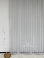 Тюль однотонная грек сетка серая с блеском Silver Light Grey with Lurex, Турция — изображение 8