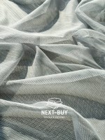Тюль однотонная грек сетка серая с блеском Silver Light Grey with Lurex, Турция — изображение 9