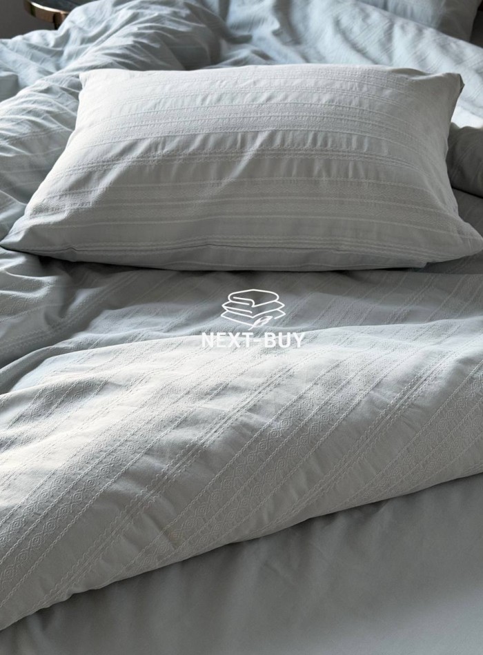 Постільна білизна Saheser Salve Mint євро 200х220 jacquard - Зображення 4