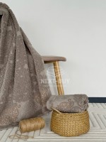 Полотенца Royal Ornament Mokko – Турция, 100% хлопок, цвет мокко с объёмным узором 2шт — изображение 6
