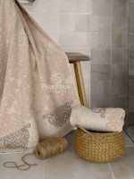 Полотенца Royal Ornament bej – Турция, 100% хлопок, беж с объёмным узором 2шт