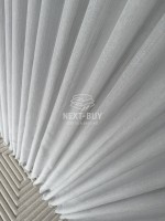 Тюль сірий льон однотоний Linen Grey Breeze Туреччина - Зображення 9