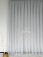 Тюль сірий льон однотоний Linen Grey Breeze Туреччина - Зображення 8
