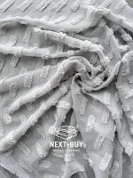 Тюль лён серая с 3D мягкими помпонами Linen Grey Boho Chic, Турция — изображение 8
