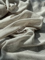 Тюль Coffee Glow Lurex – коричневий льон з люрексовою ниткою Туречинна - Зображення 10