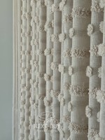 Тюль бежевий льон з 3D м’якими помпонами Linen Bej Boho Chic Туреччина - Зображення 3