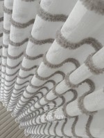Тюль білий льон з квітковою вишивкою Bianca Fiora White Linen, Італія - Зображення 8